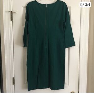 NWT $129 TALBOTS green ponte sheath dress 12P